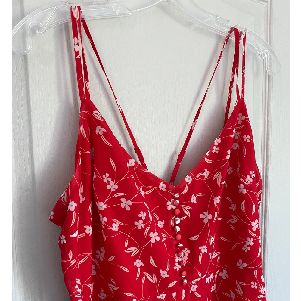 Alexia Admor Bailey Sweetheart Sleeveless Floral High-Low Maxi Dress Red Size 10 - Picture 7 of 12